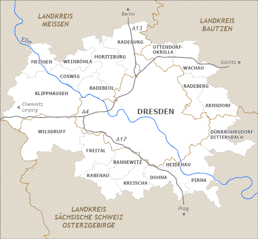Karte Region Dresden